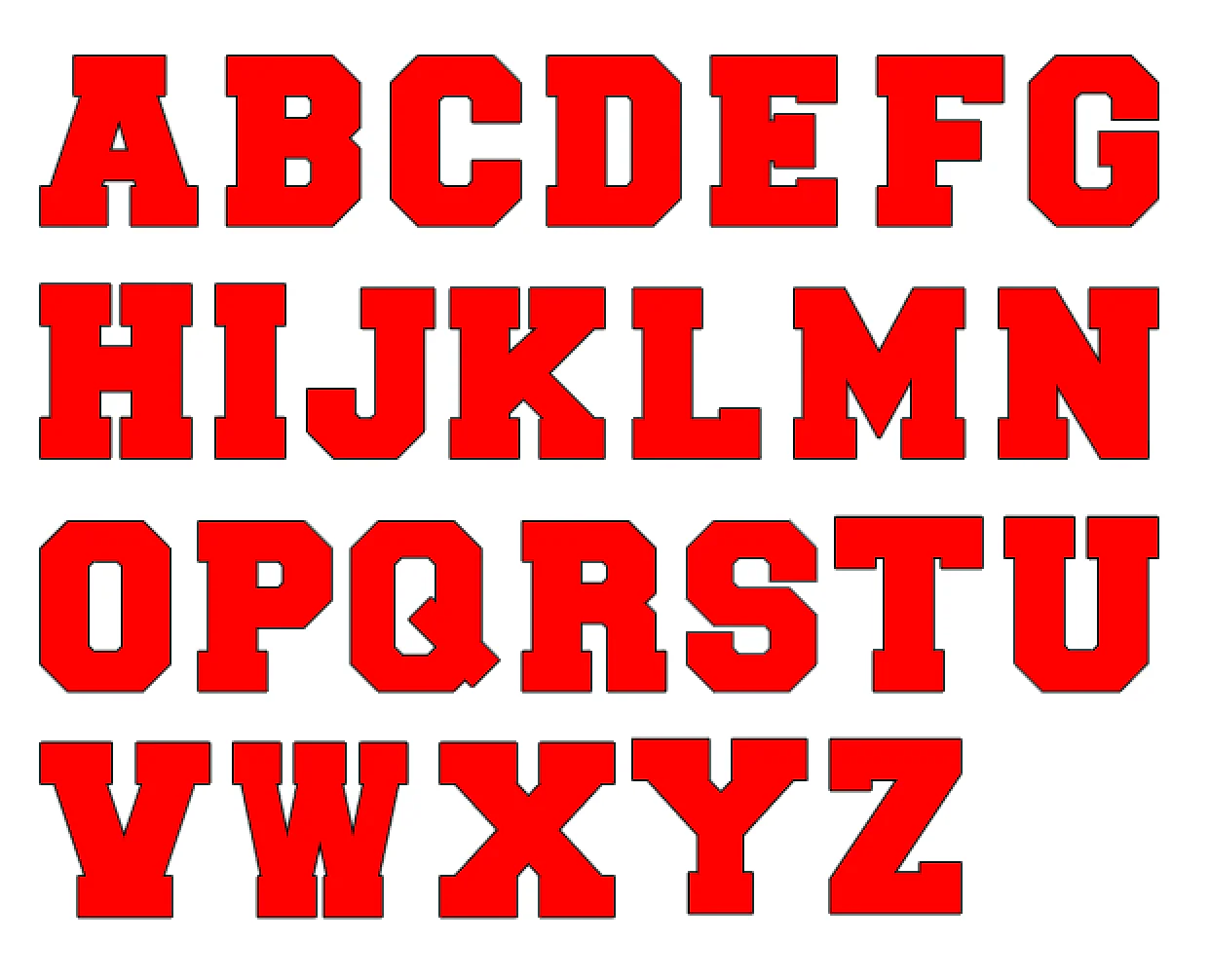 2.5" Letter Acrylic Blank - Block Style Font