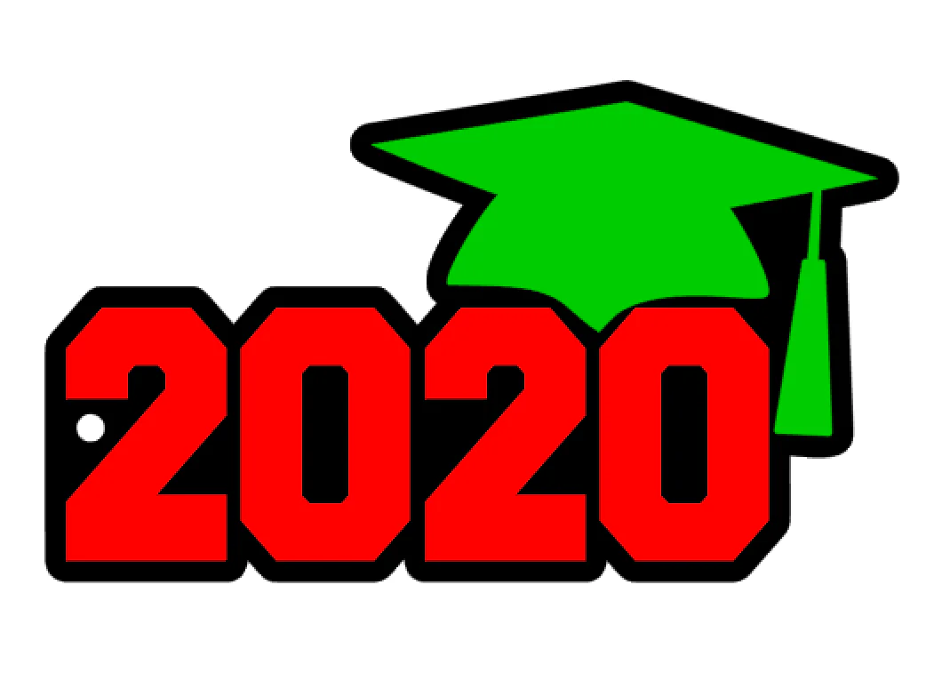 2020 Graduation Cap Acrylic Blank - Image 2
