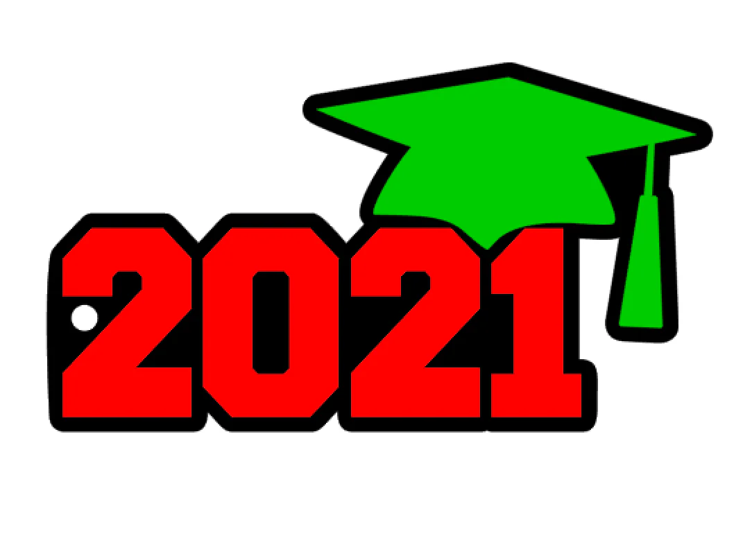 2021 Graduation Cap Acrylic Blank - Image 2