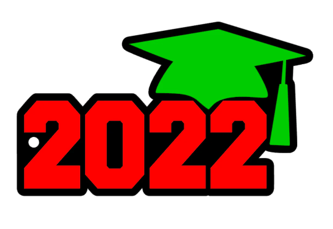 2022 Graduation Cap Acrylic Blank - Image 2