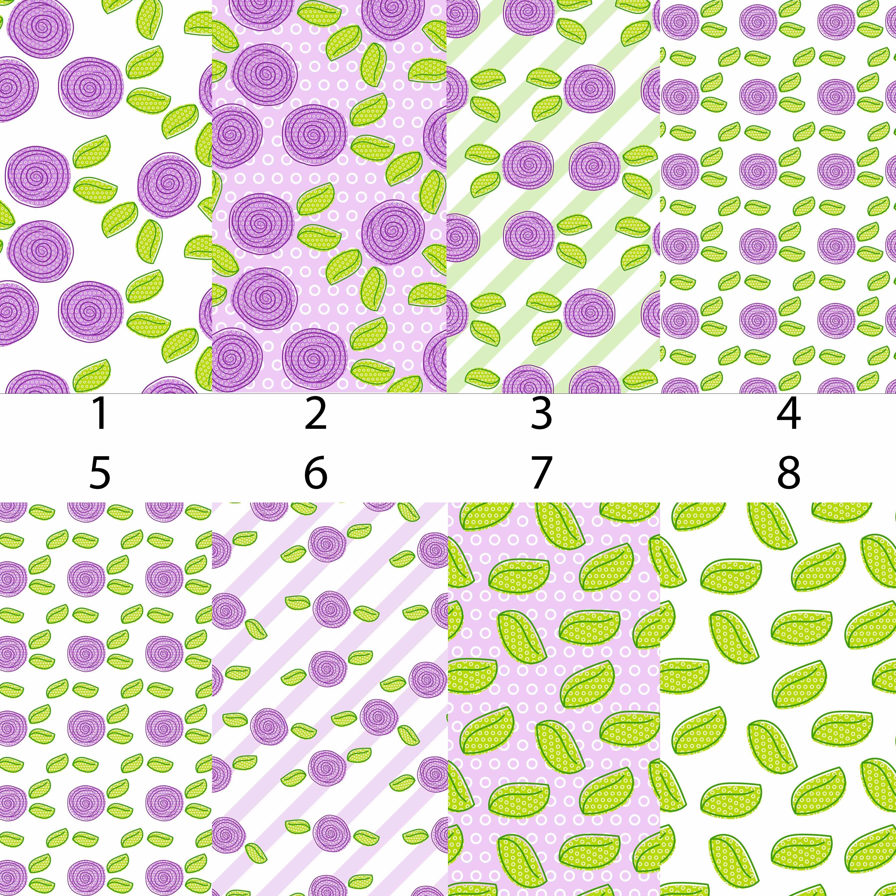 Abstract Purple Flowers Vinyl