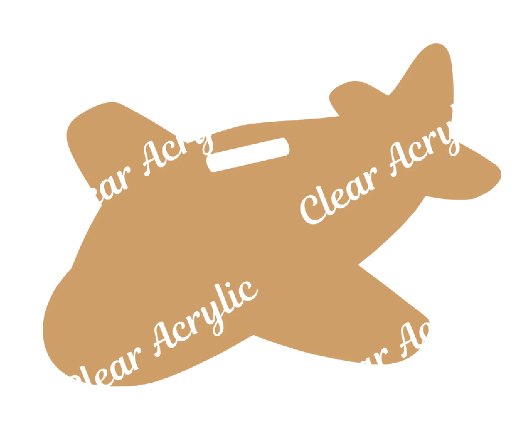 Airplane Luggage Tag Acrylic Blank