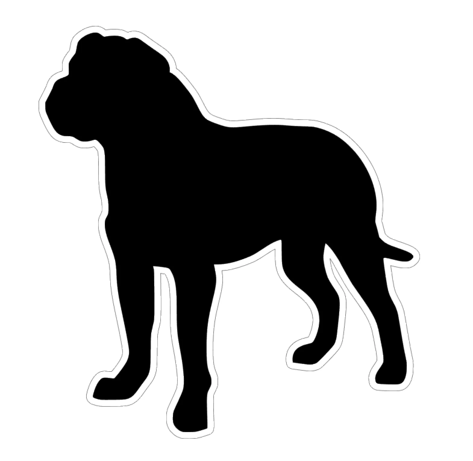 American Bulldog Profile Acrylic Blank - Image 2