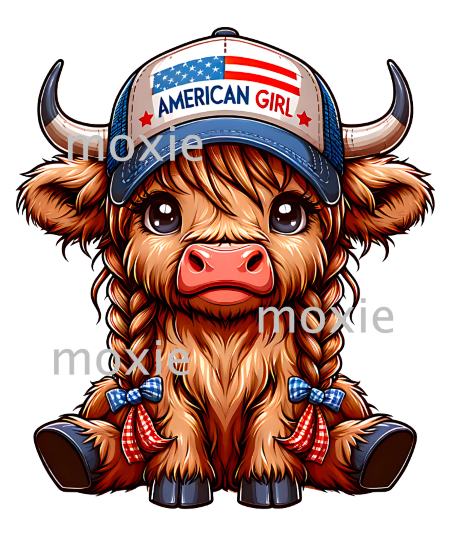 American Girl Cow Decal & Acrylic Blank COMBO