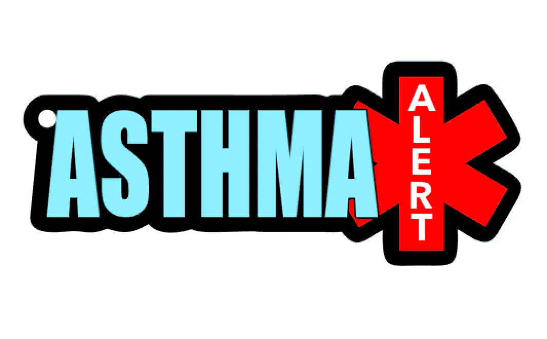 Asthma Alert Acrylic Blank - Image 2