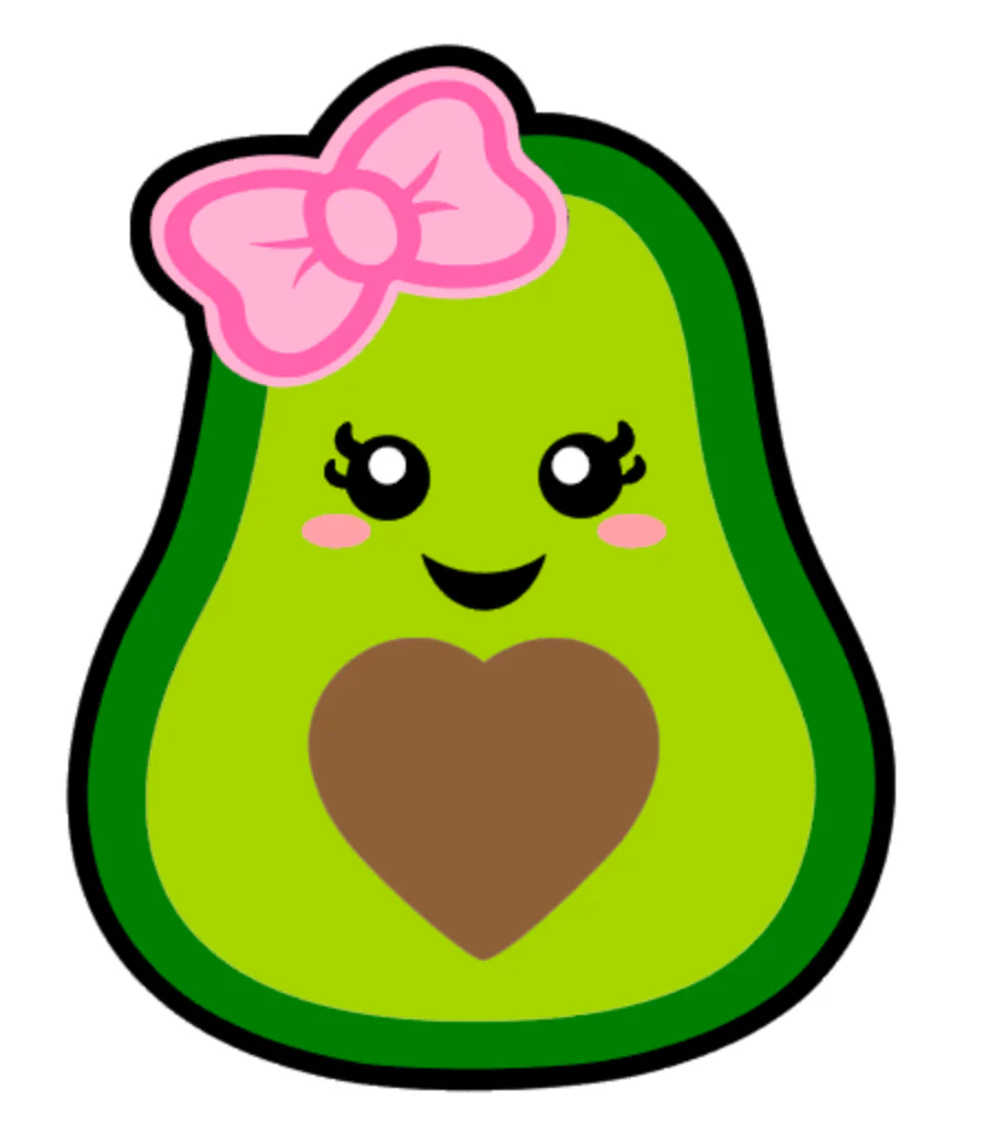 Avocado with Bow Acrylic Blank - Image 2