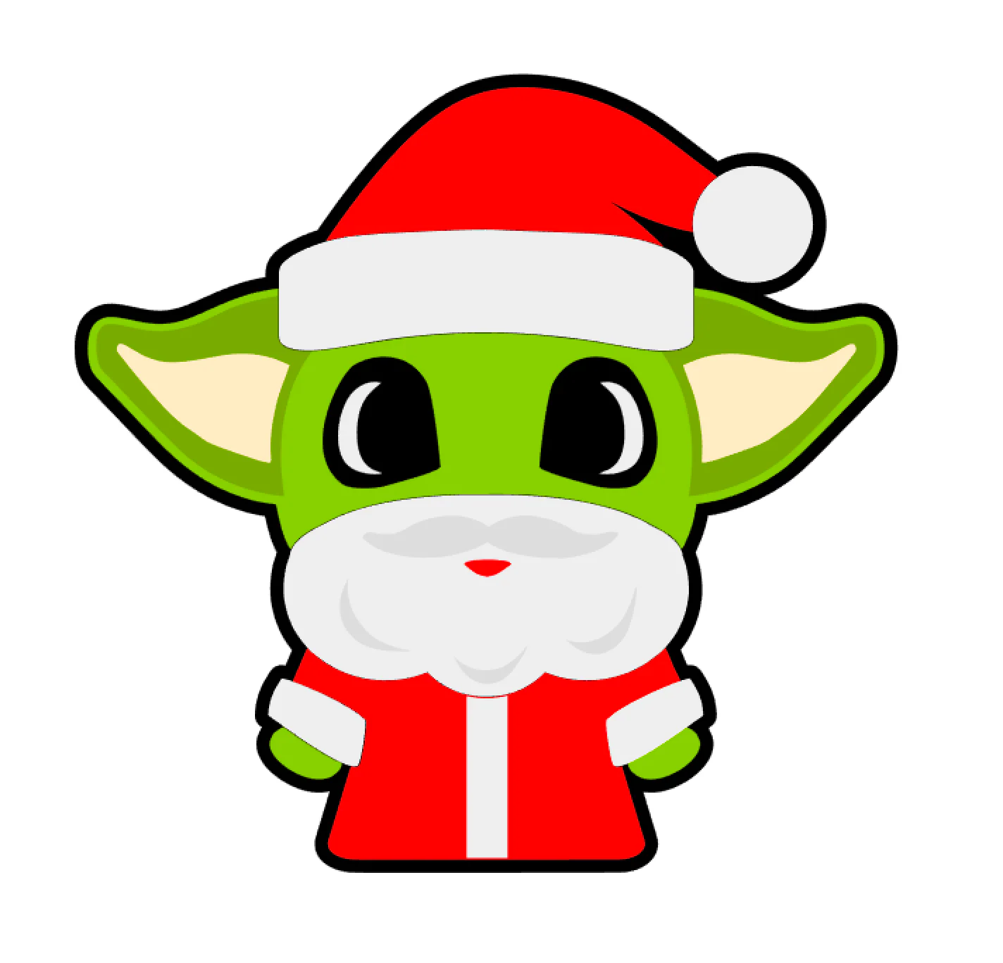 Baby Alien Santa Acrylic Blank - Image 2