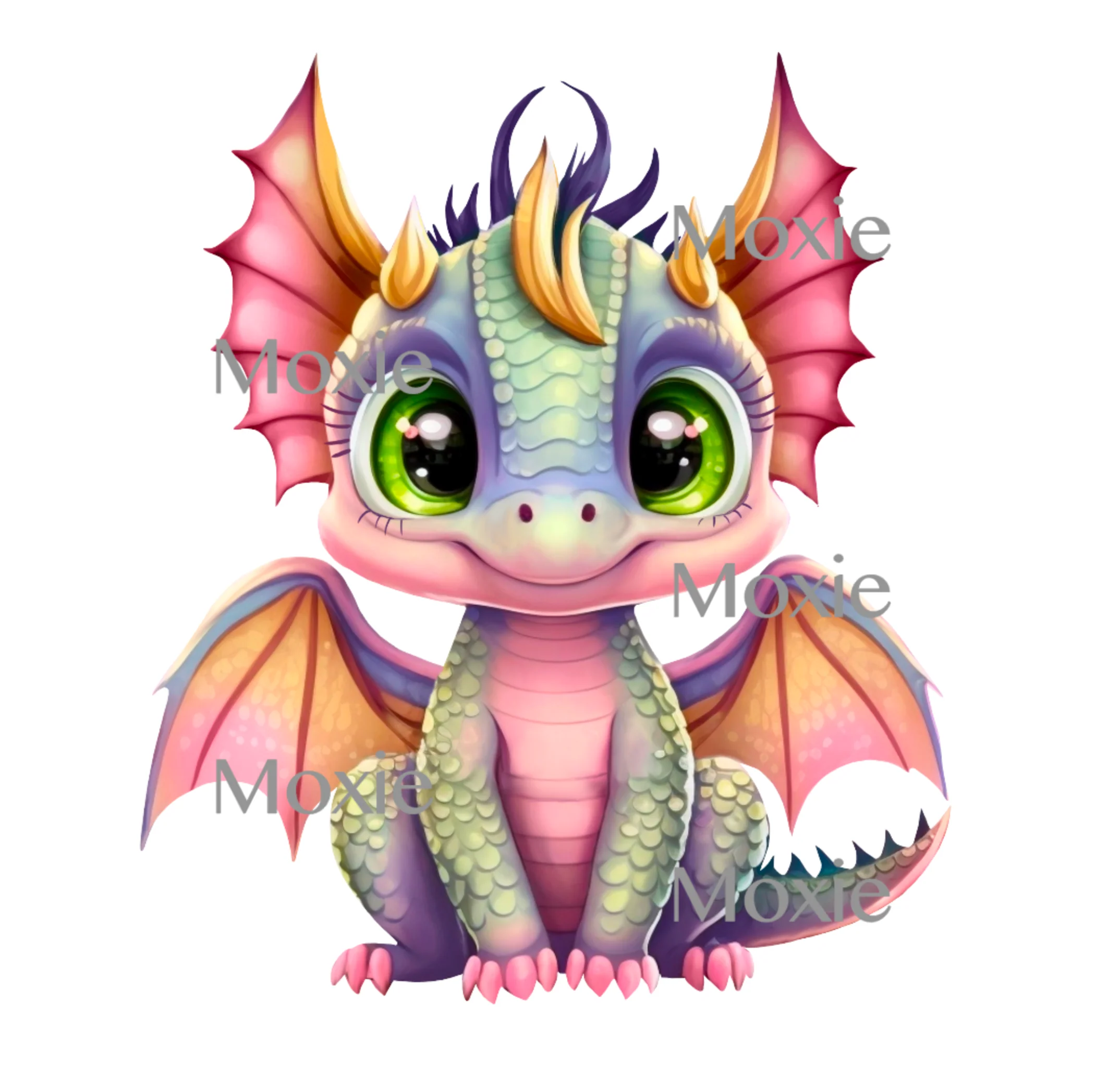 Baby Dragon Decal & Acrylic Blank COMBO
