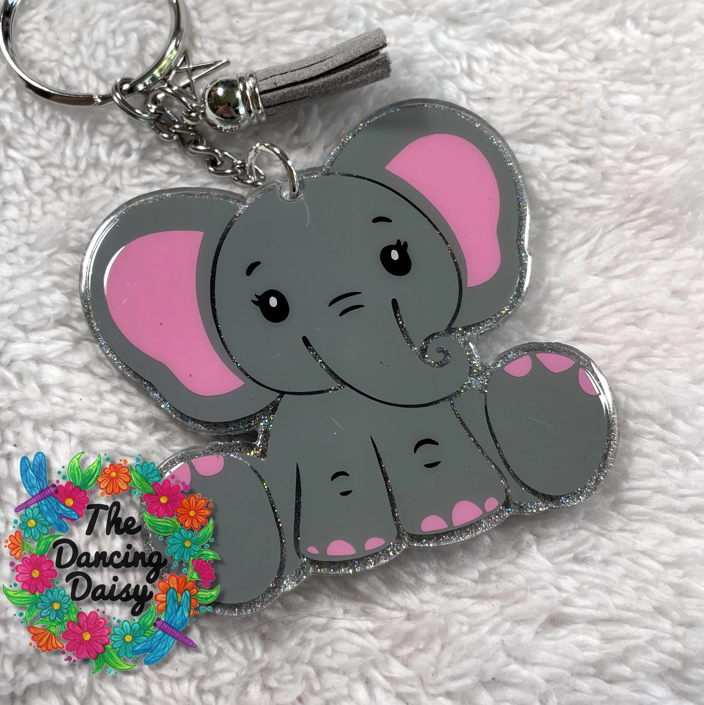 Baby Elephant Sitting Acrylic Blank - Image 3