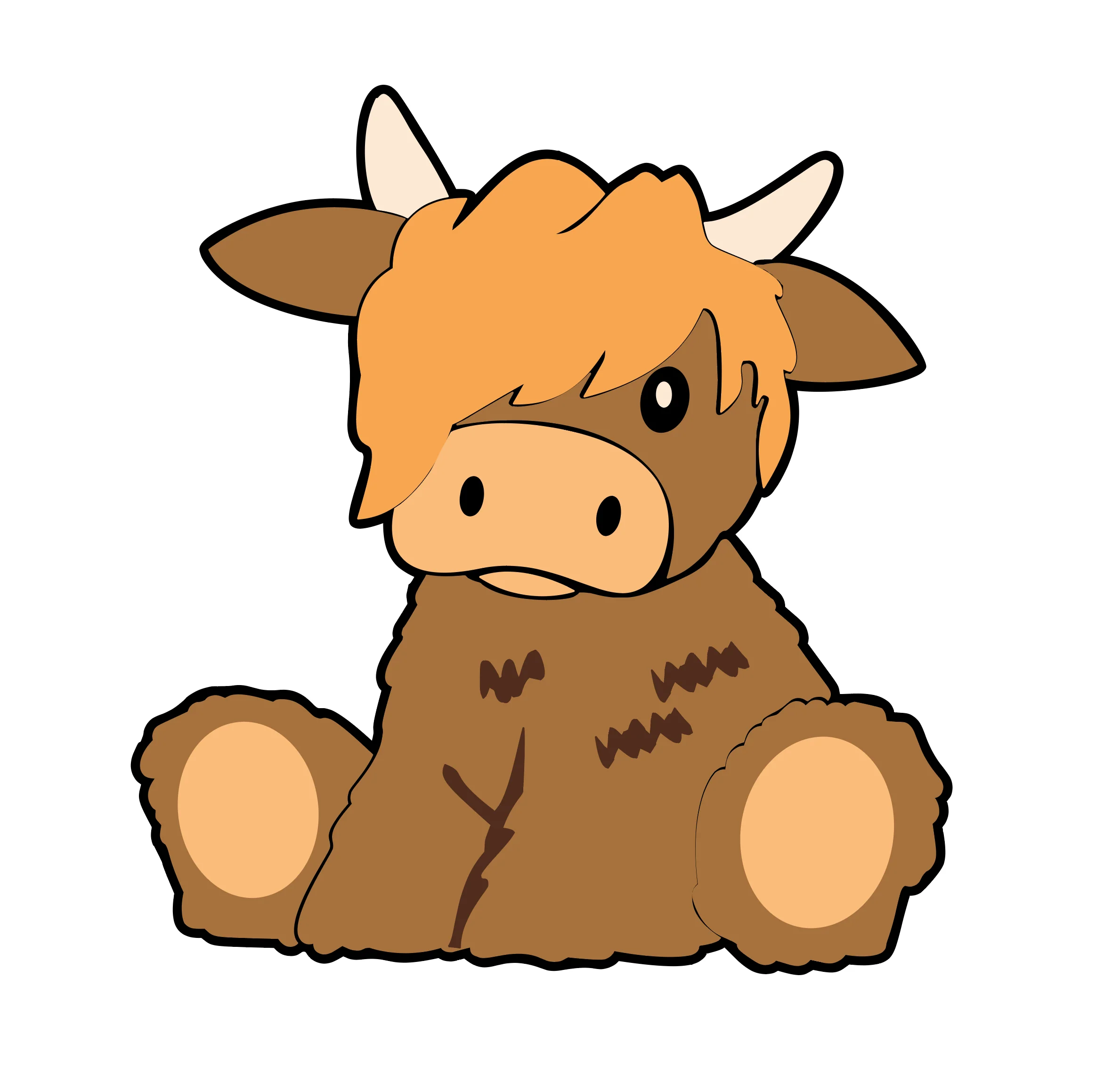 Baby Highland Cow DECAL