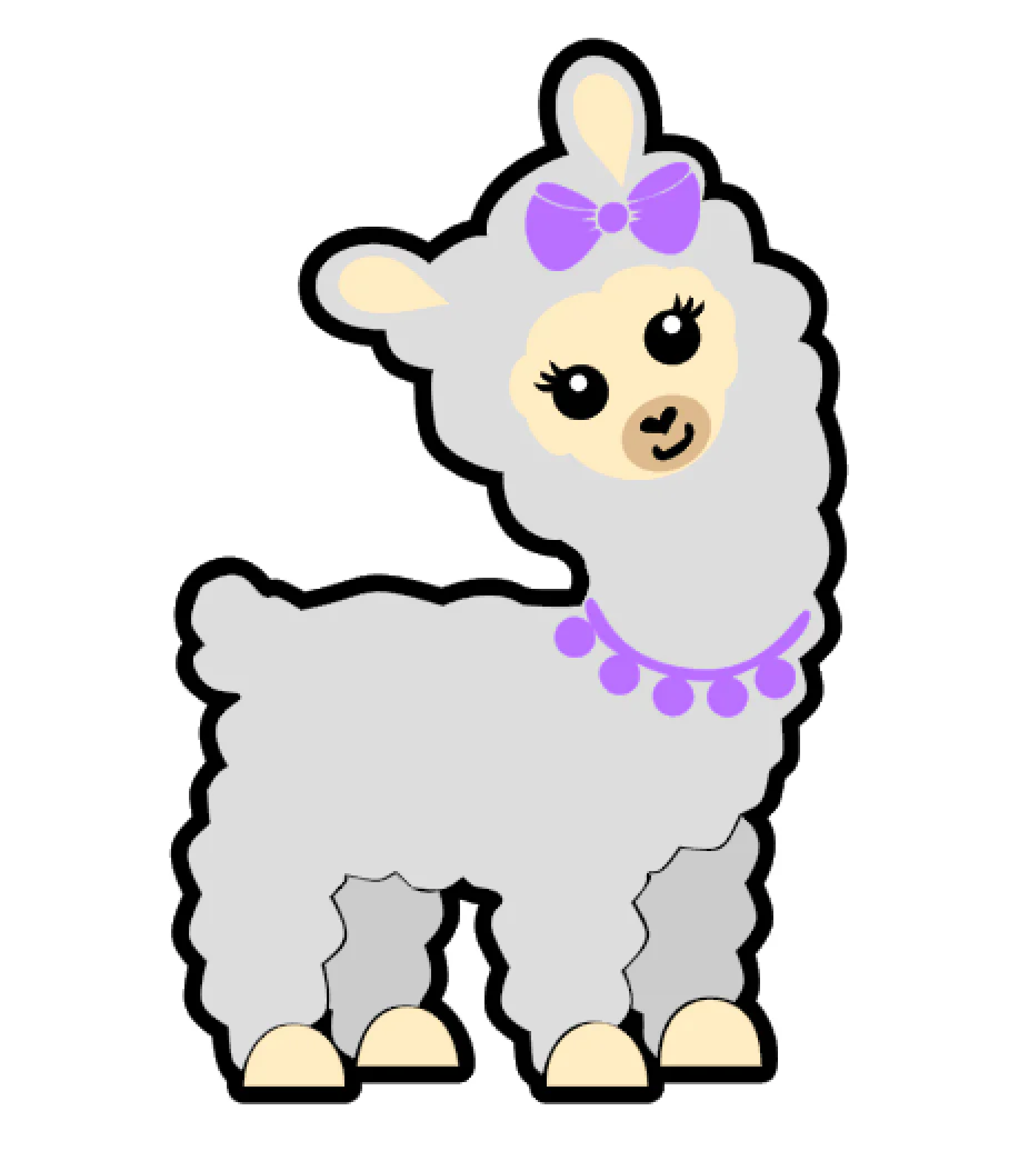 Baby Llama Acrylic Blank - Image 2
