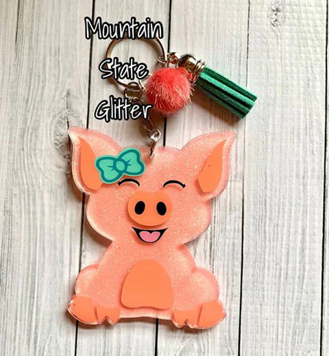 Baby Pig Sitting Acrylic Blank - Image 4