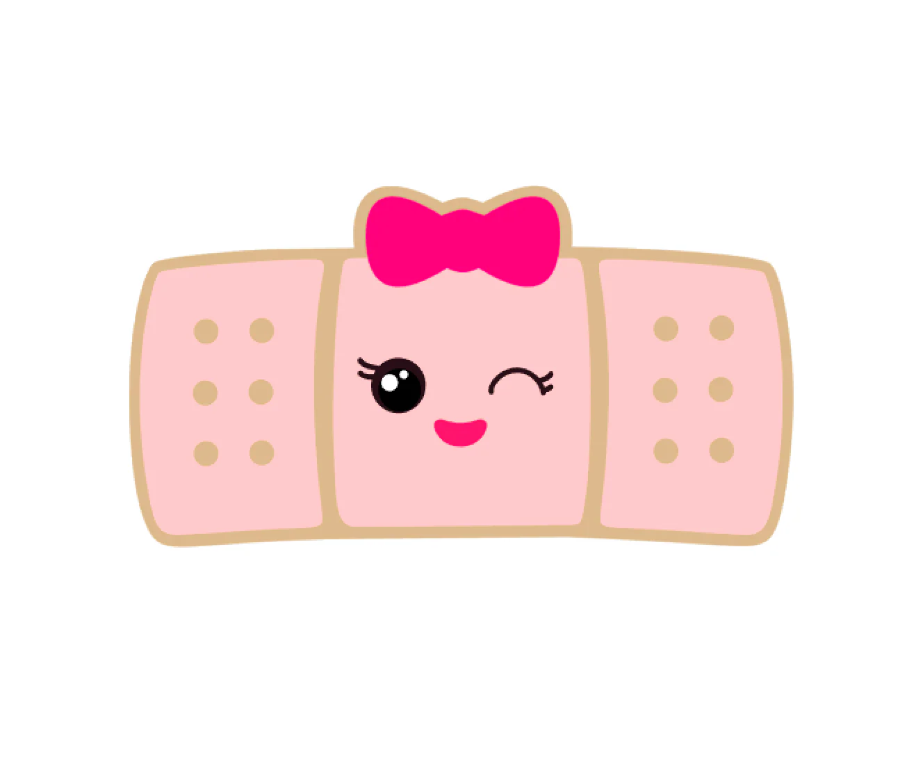 Bandaid w/ Bow Badge Reel Blank - Image 2