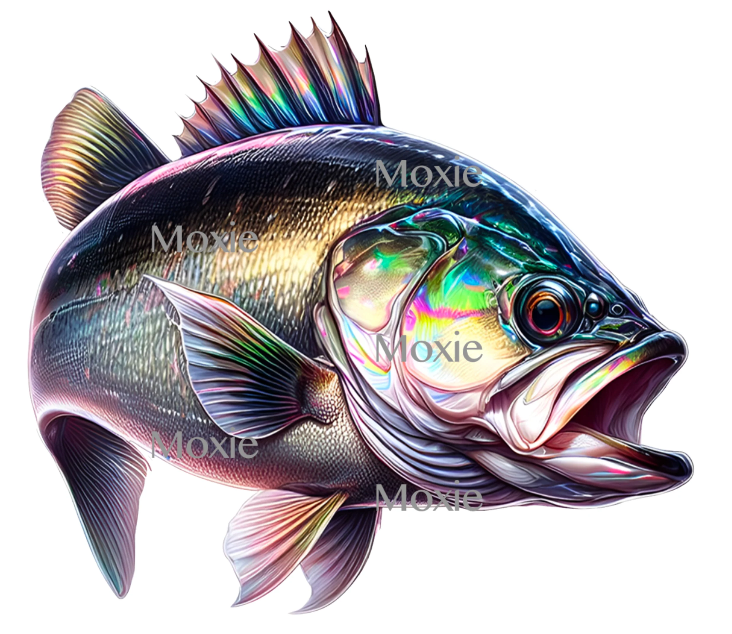 Bass Fish Decal & Acrylic Blank COMBO