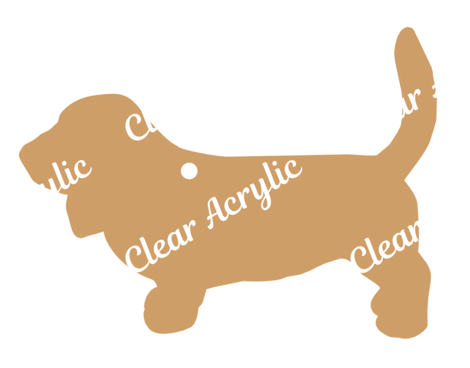 Basset Hound Dog Profile Acrylic Blank