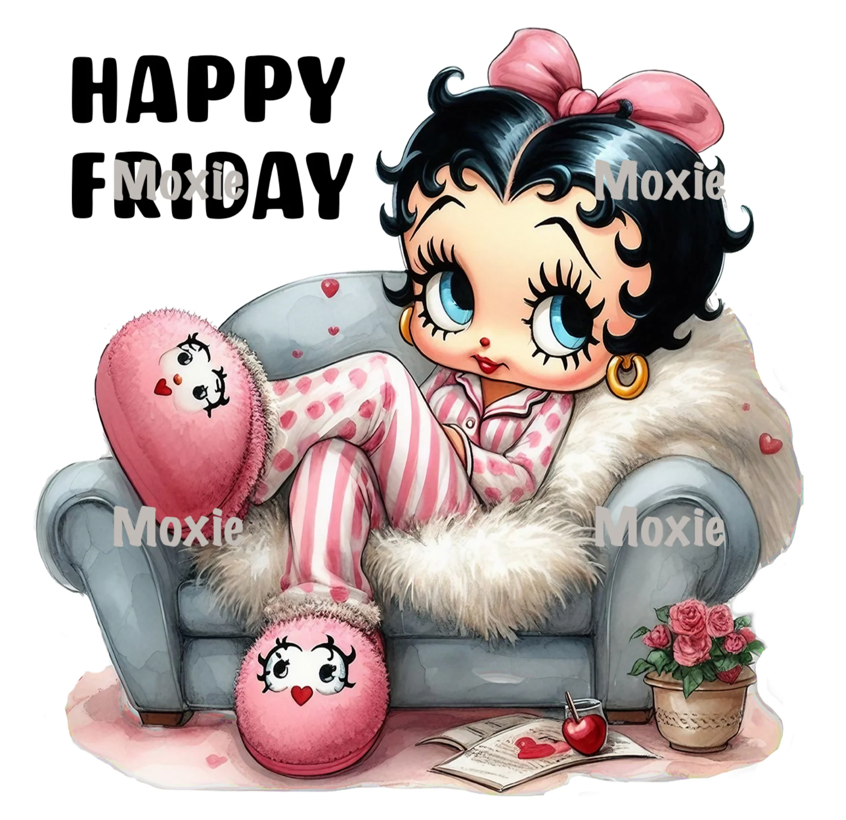 Betty Happy Friday UV DTF