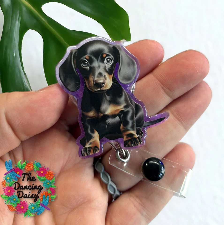 Black Dachshund Decal & Acrylic Blank COMBO - Image 2