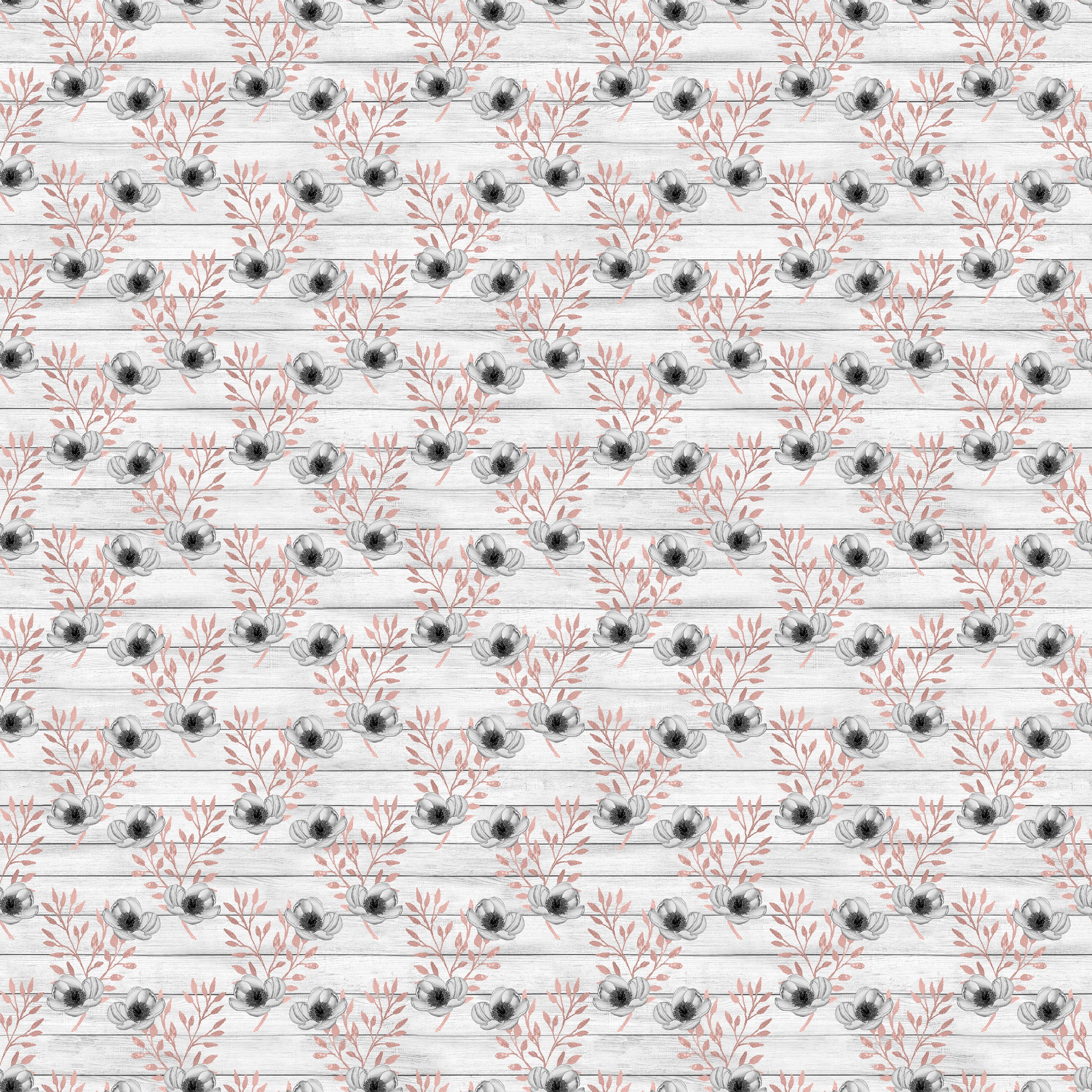Blush Charcoal Floral #9 Vinyl