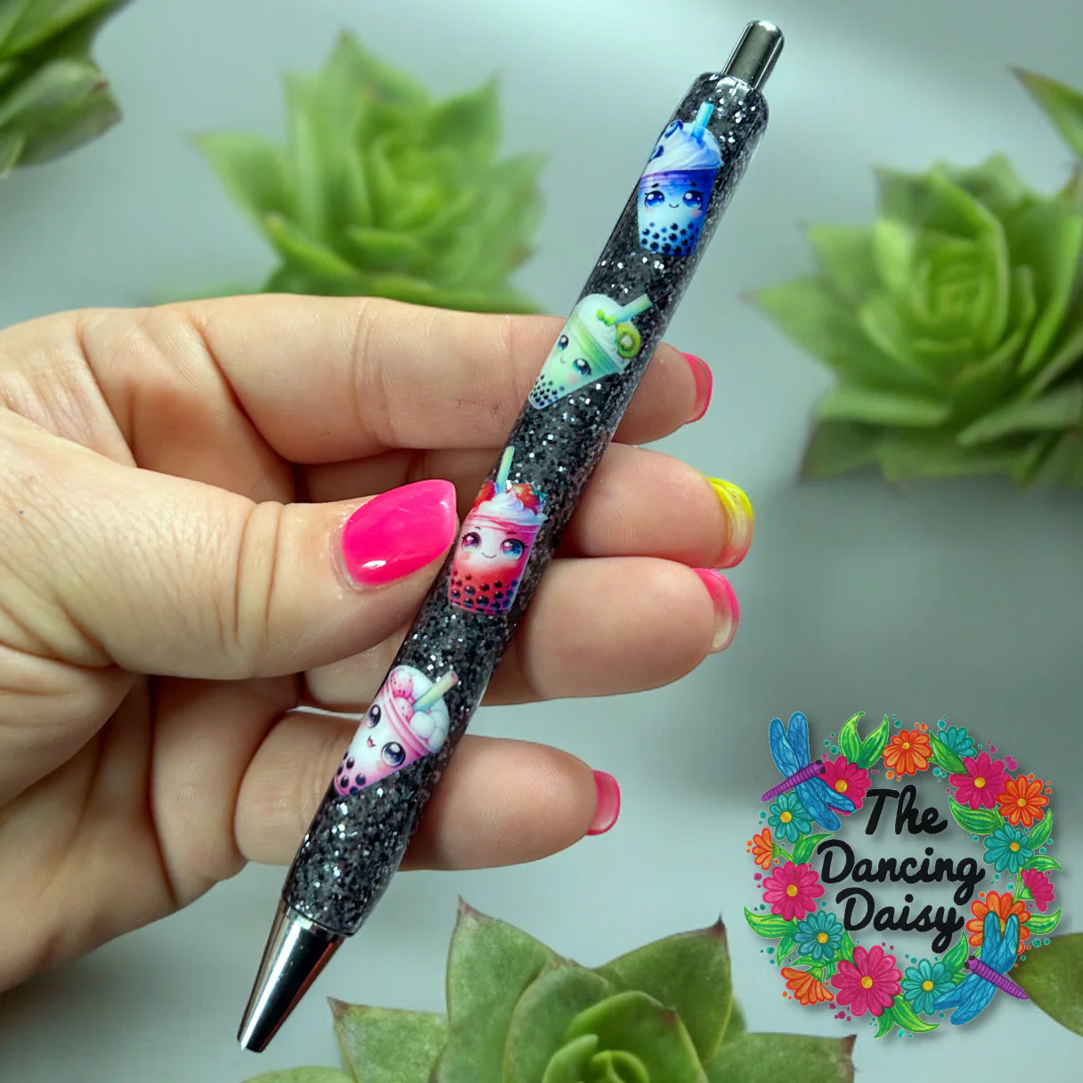 Boba Tea Pen Wrap UV DTF - Image 2