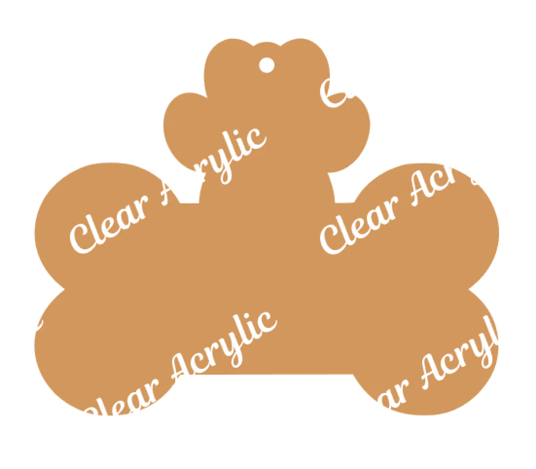 Bone Paw Ornament Acrylic Blank