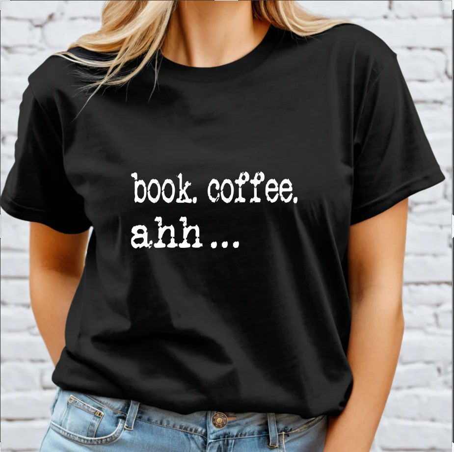 book coffee ahh DTF Transfer
