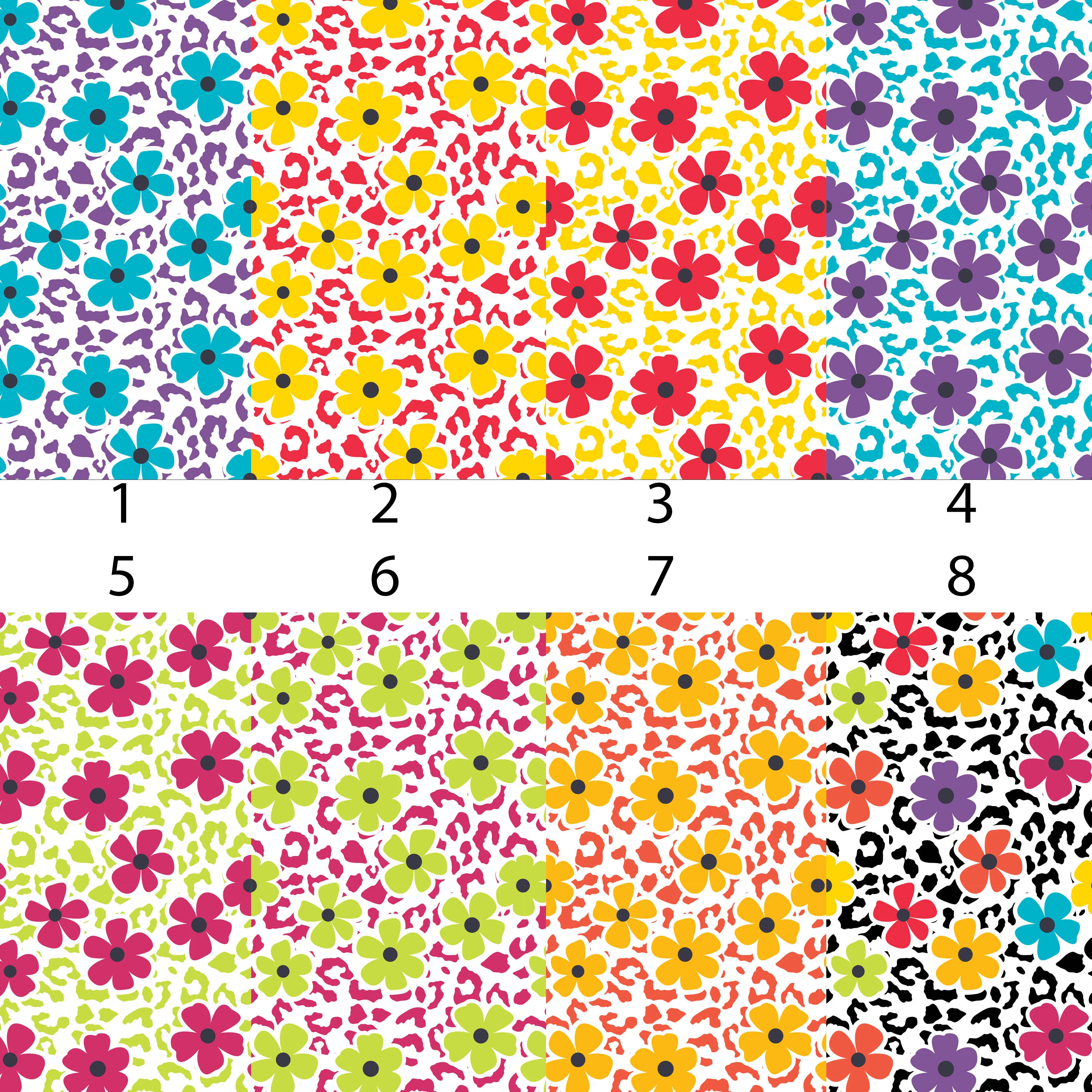 Bright Cheetah Flowers Vinyl