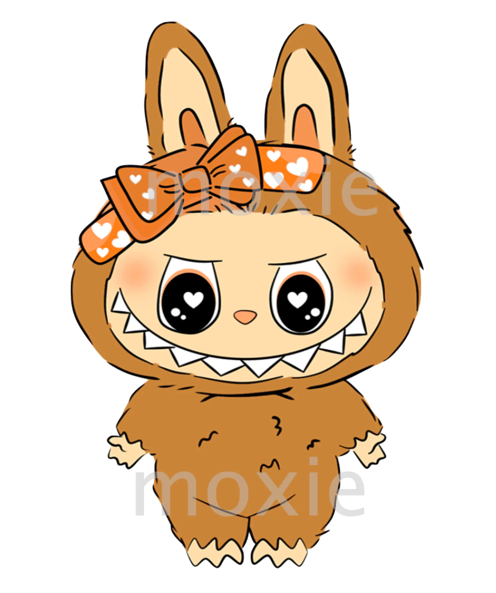 Brown Monster Doll Decal & Acrylic Blank COMBO