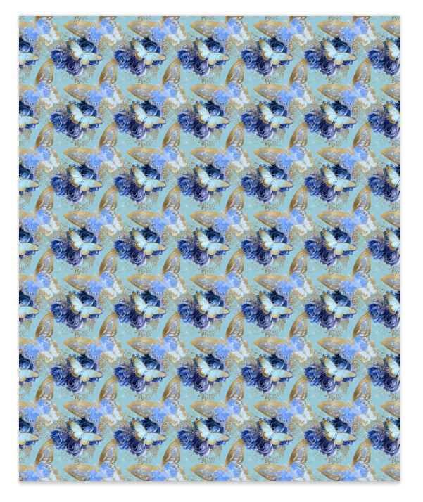 Butterfly Flowers 4 Faux Leather