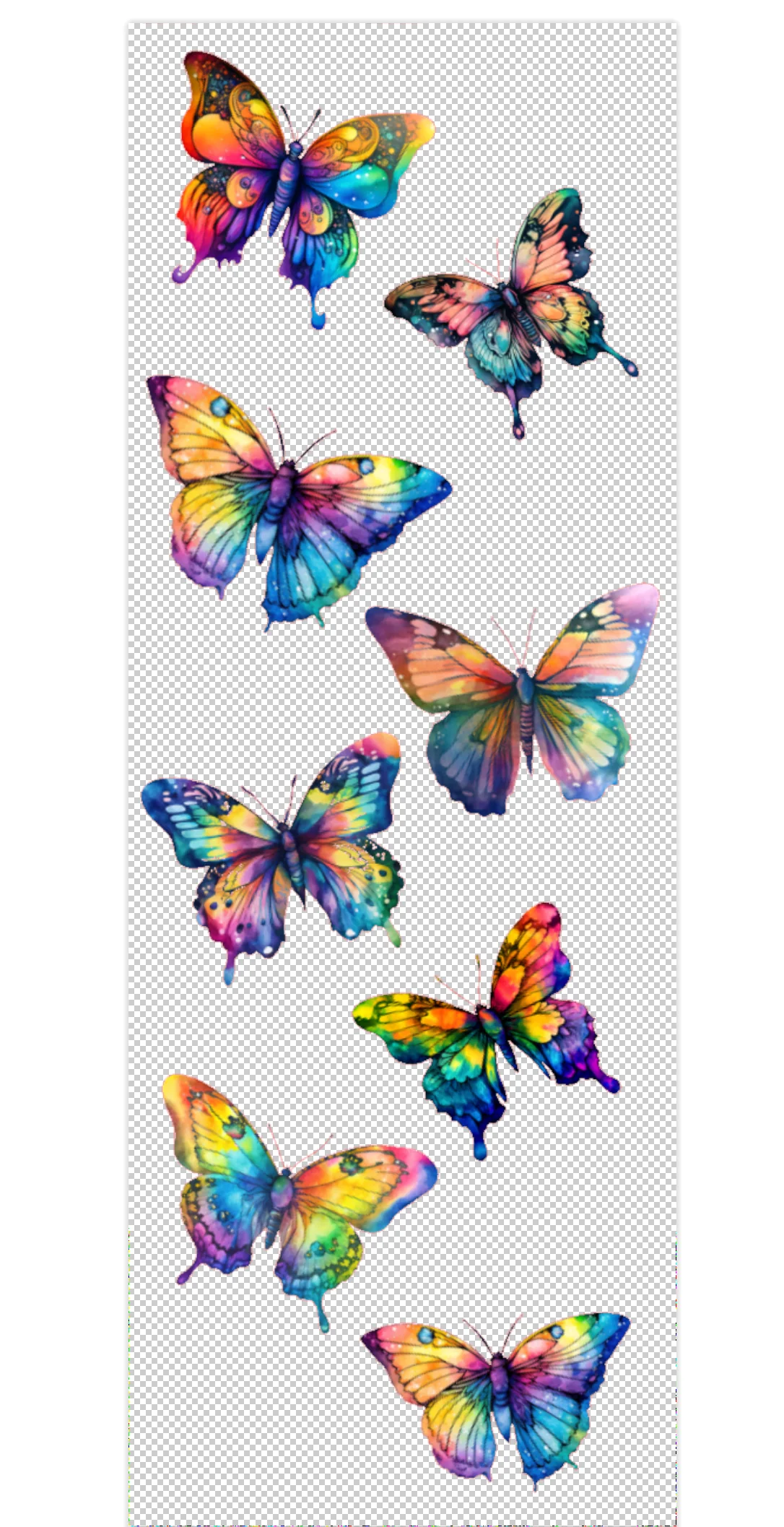 Butterfly Pen Wrap UV DTF