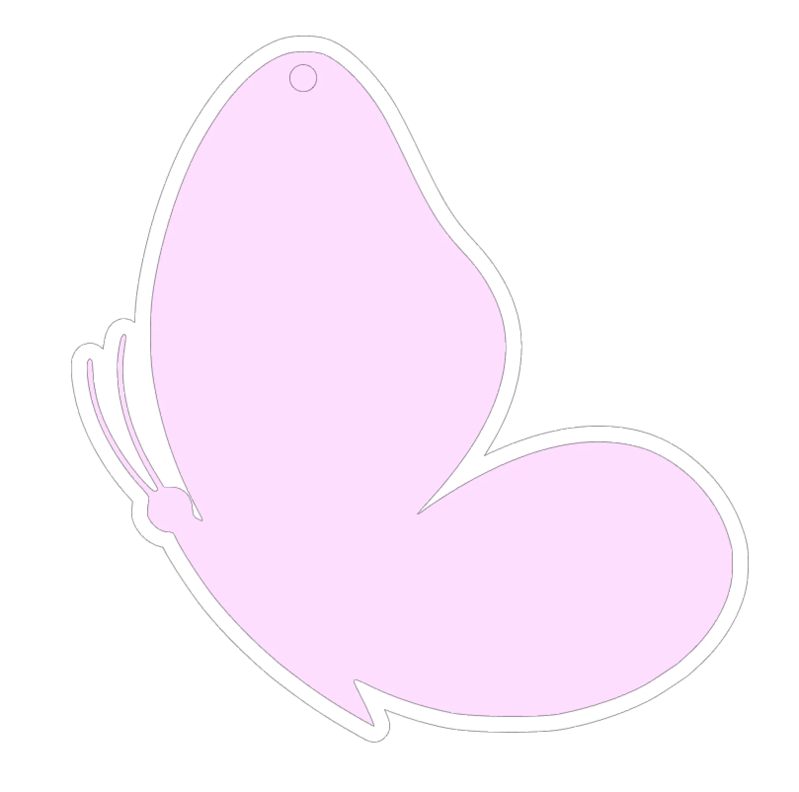Butterfly Side View #4 Acrylic Blank - Image 2