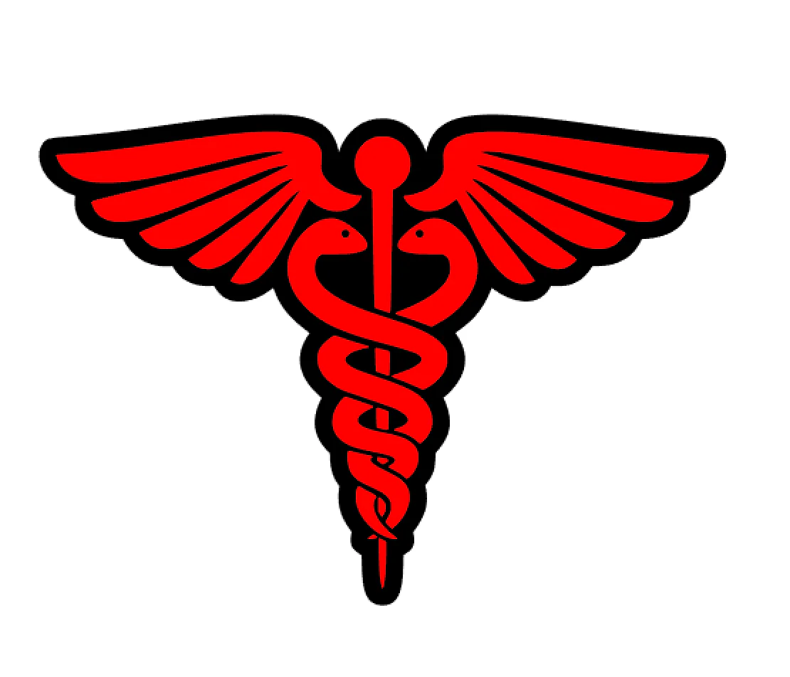 Caduceus Acrylic Blank - Image 2