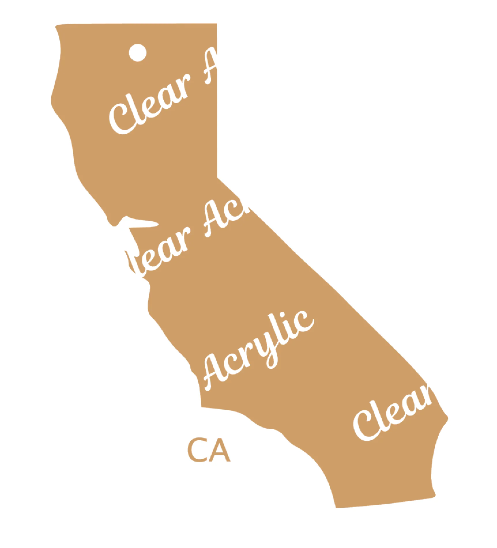 California State Acrylic Blank