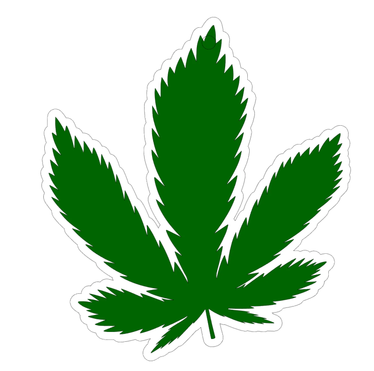 Cannabis Pot Leaf #2 Acrylic Keychain Blanks - Image 2
