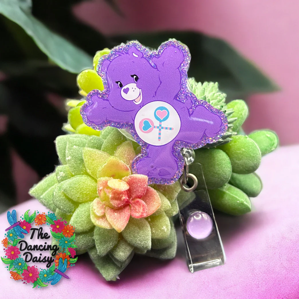 Care Bear Purple Decal & Acrylic Blank COMBO - Image 2