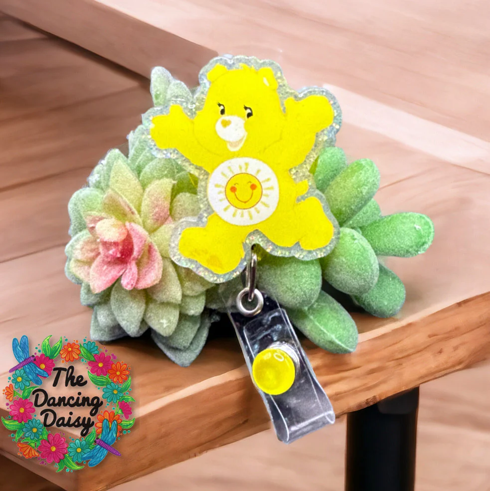 Care Bear Yellow Decal & Acrylic Blank COMBO - Image 2