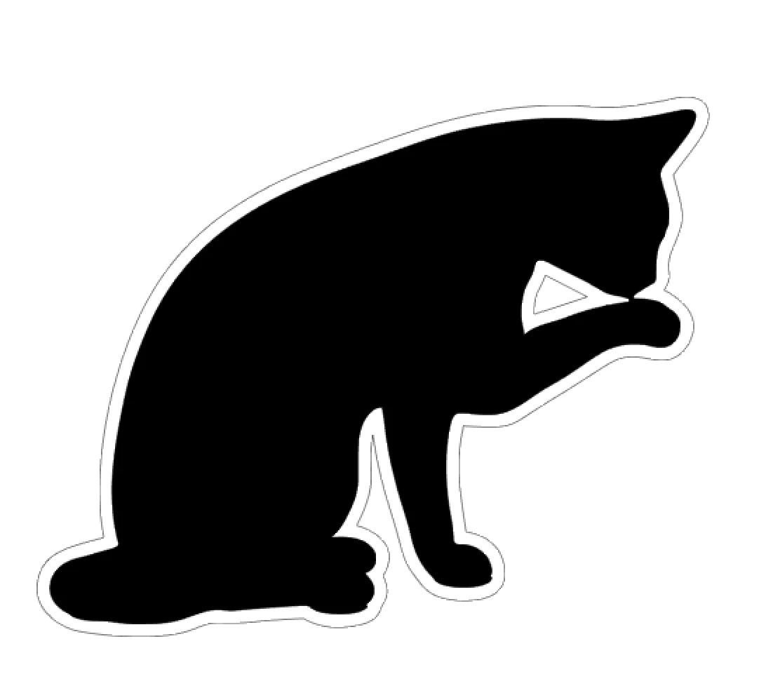 Cat Licking Paw Acrylic Blank - Image 2