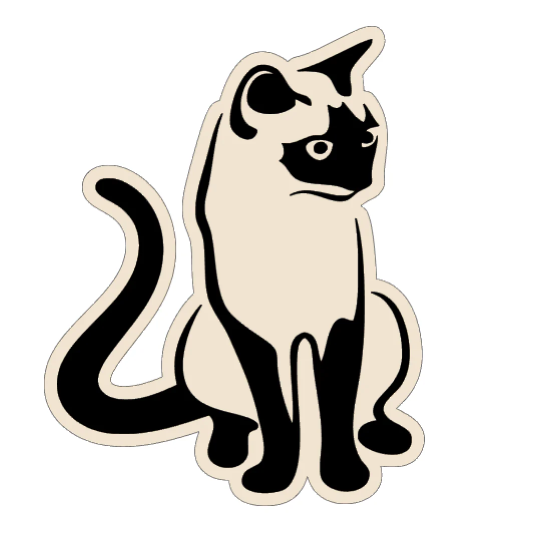 Siamese Cat Acrylic Blank - Image 2