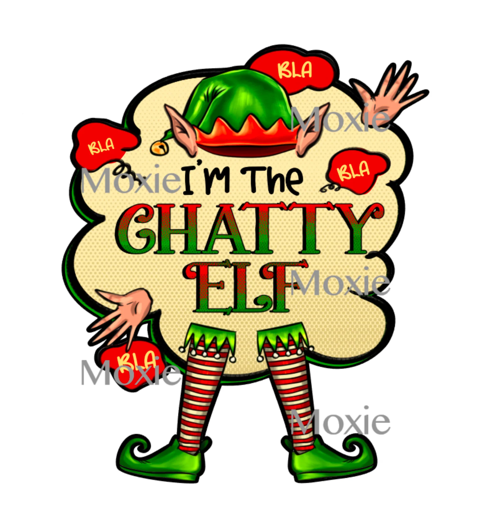 Chatty Elf Decal & Acrylic Blank COMBO
