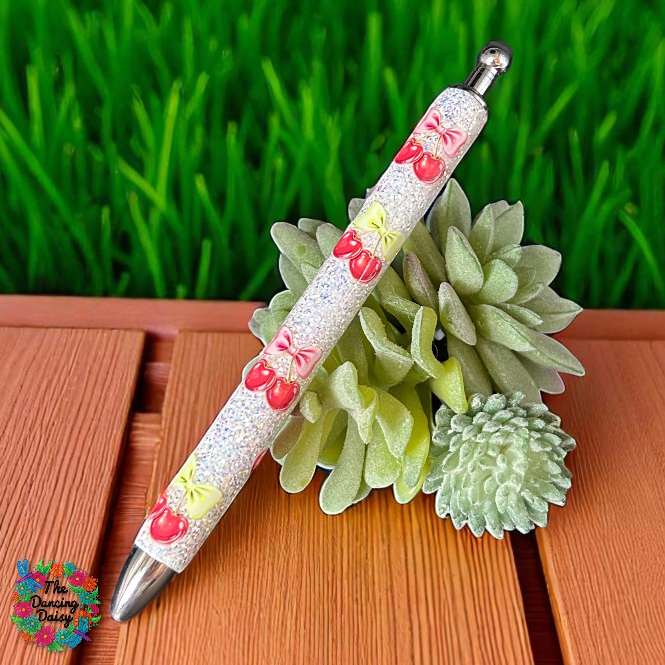 Cherries Bow Pen Elements UV DTF - Image 3