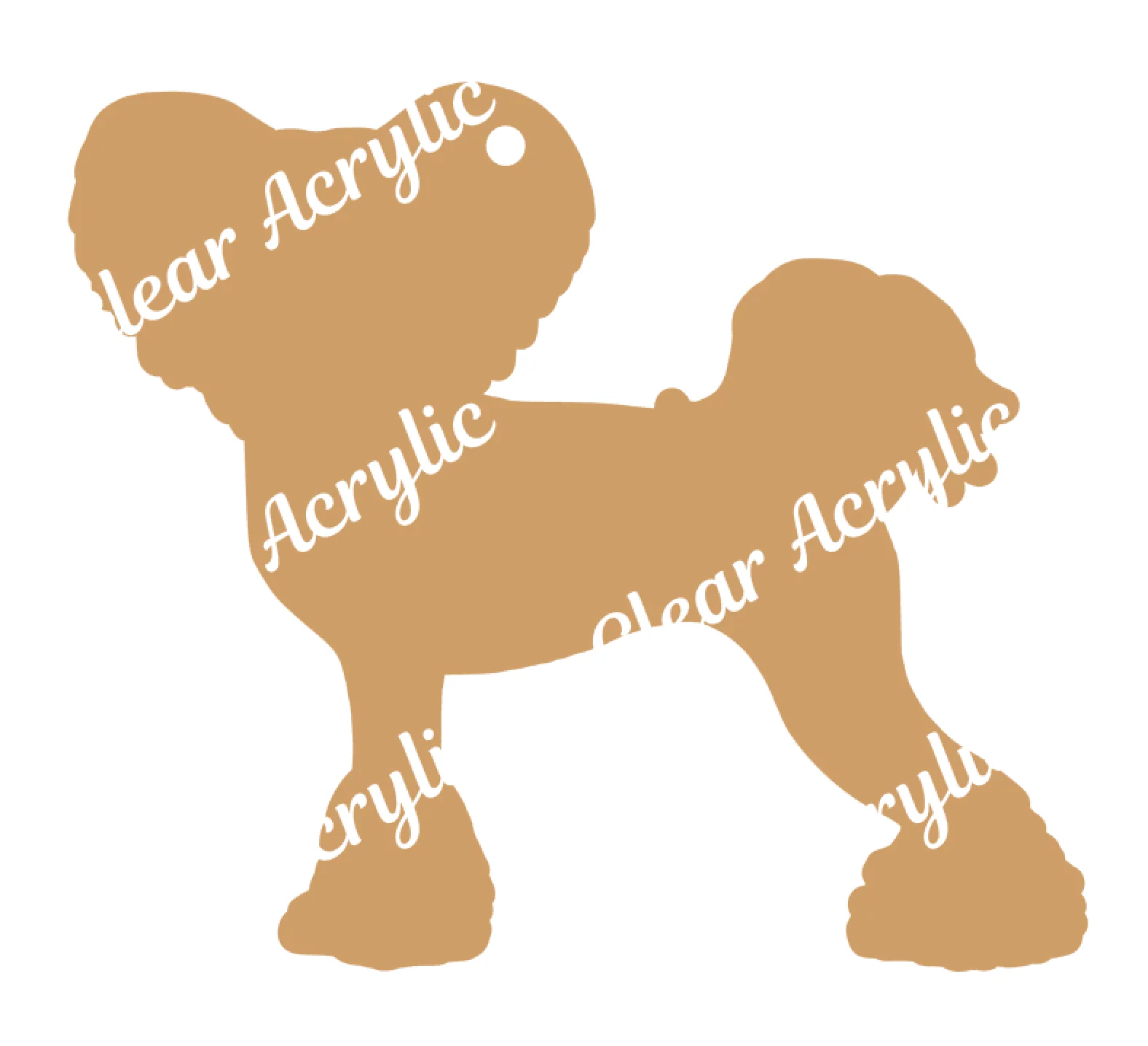 Chinese Crested Dog Profile Acrylic Blank