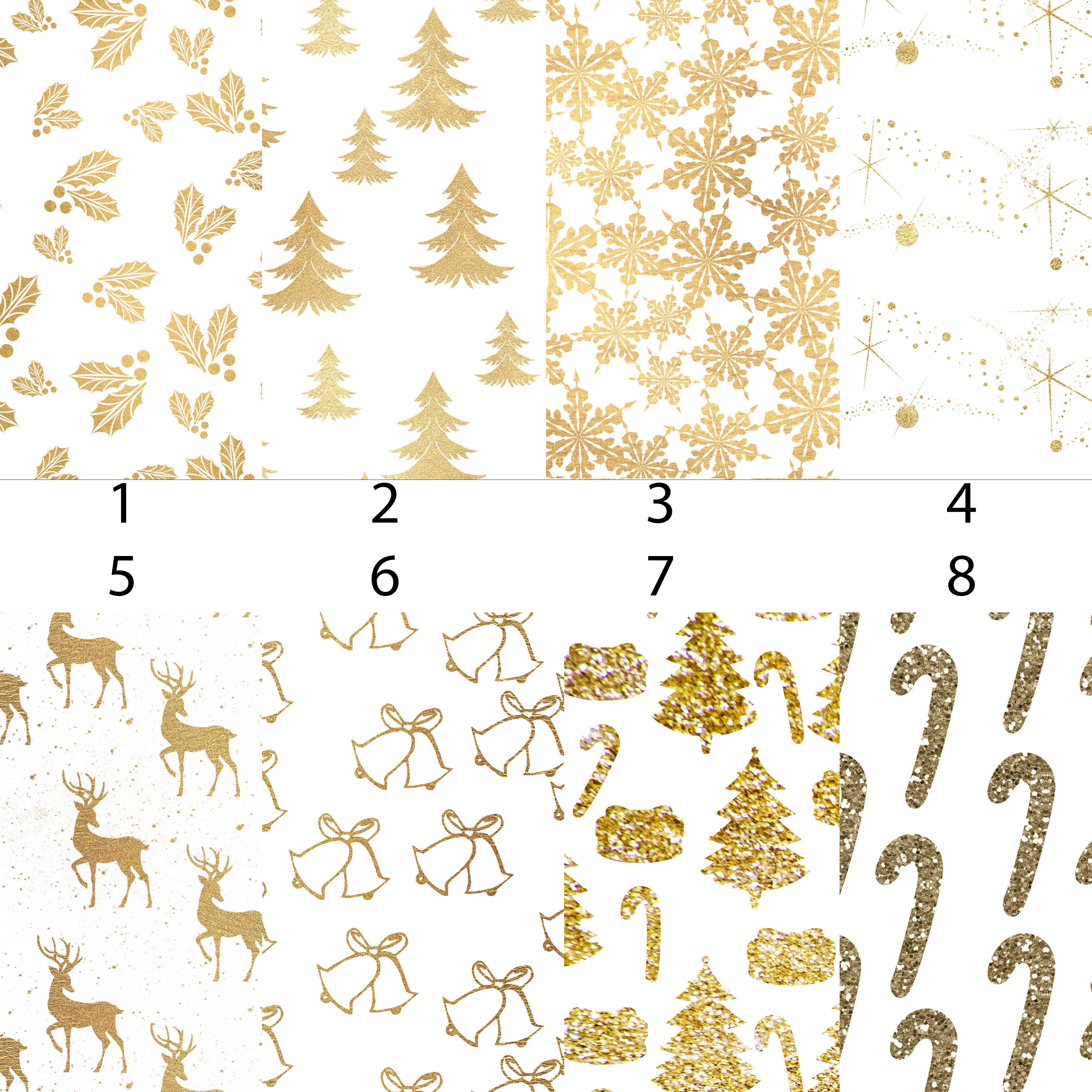Christmas Gold Paper Vinyl