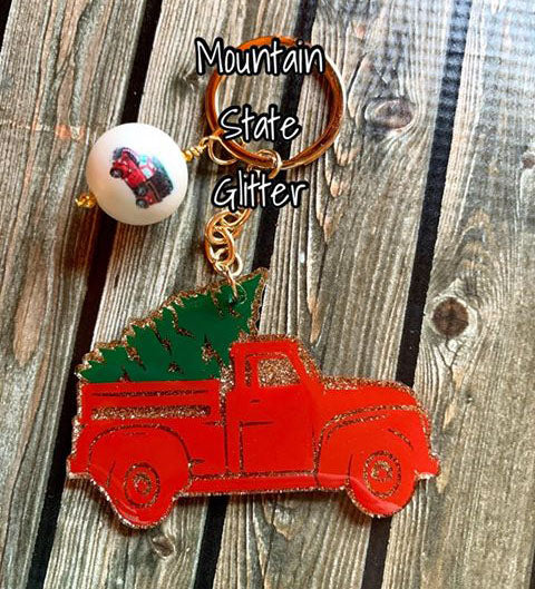 Christmas Tree Truck Acrylic Blank - Image 3