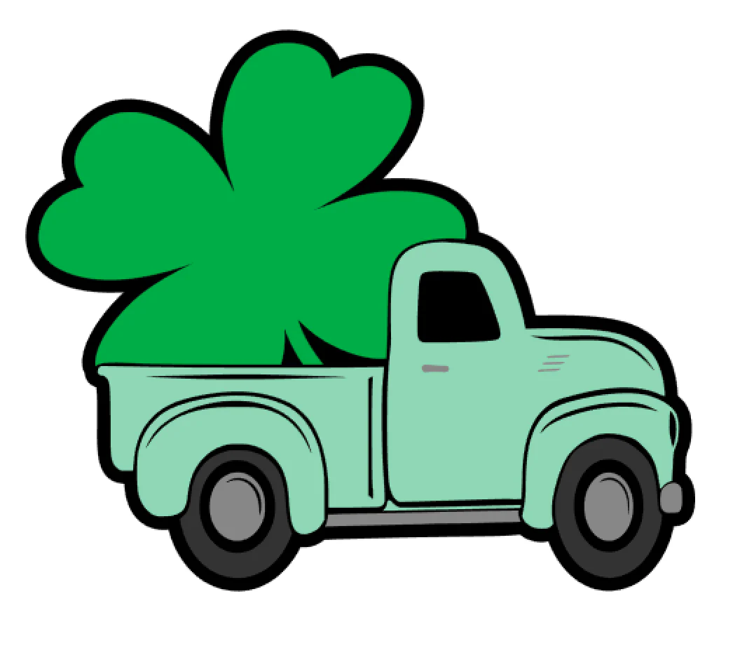 Clover Vintage Truck Acrylic Blank - Image 2