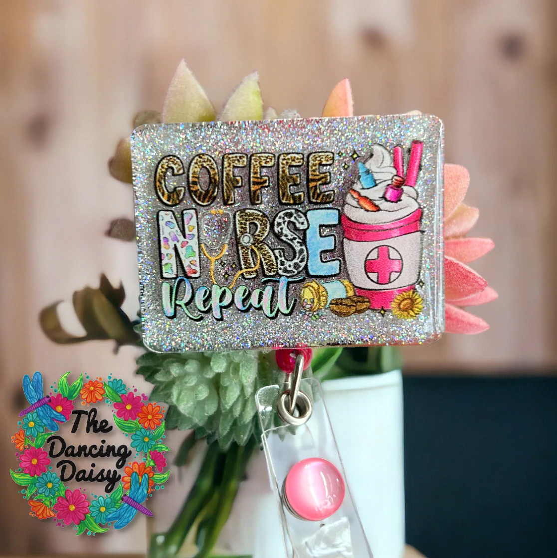 Coffee Nurse Repeat UV DTF - Image 2