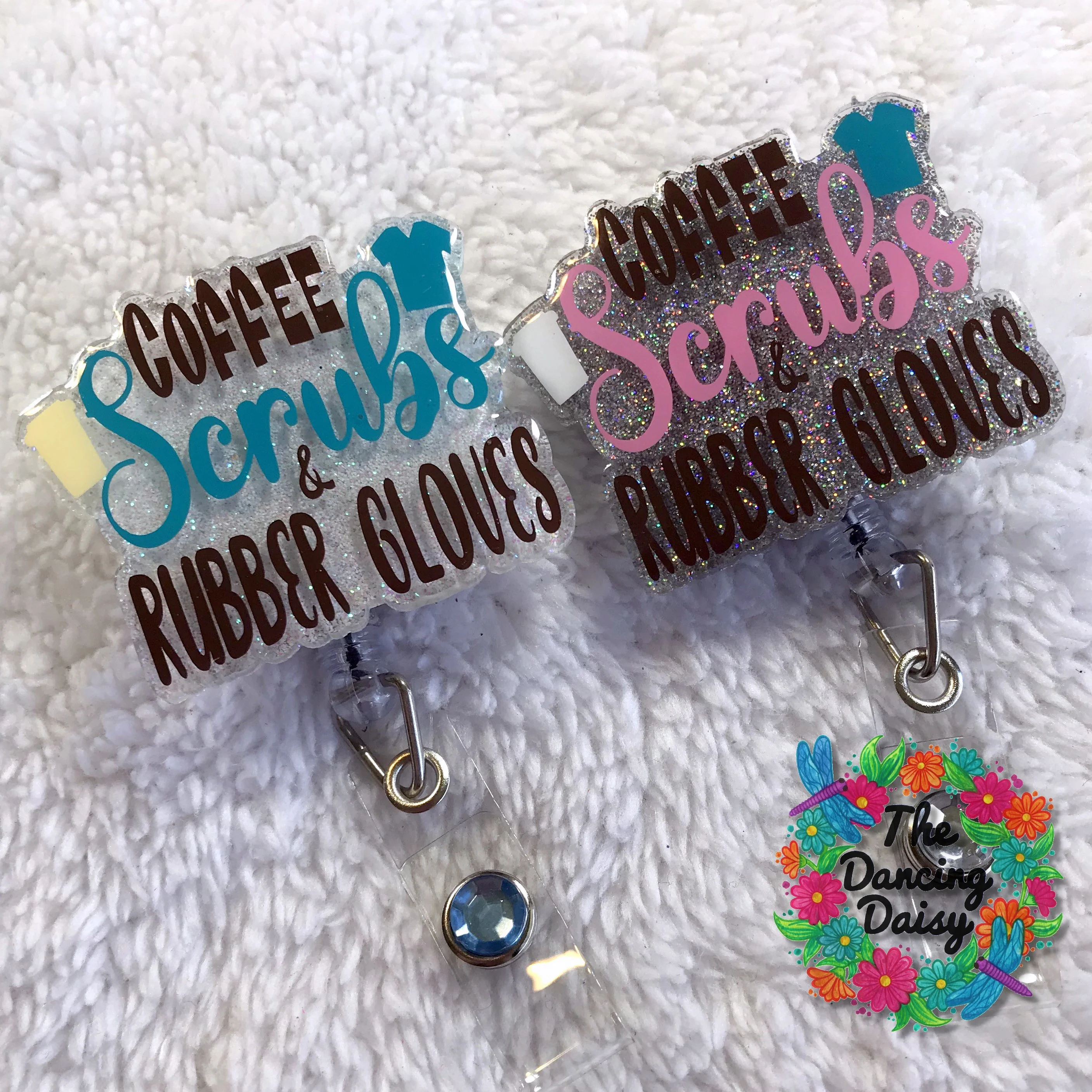 Coffee Scrubs Rubber Gloves Badge Reel Blank - Image 2