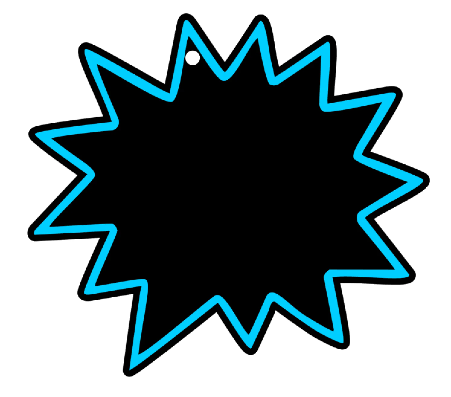 Comic Exclamation Bubble Acrylic Blank