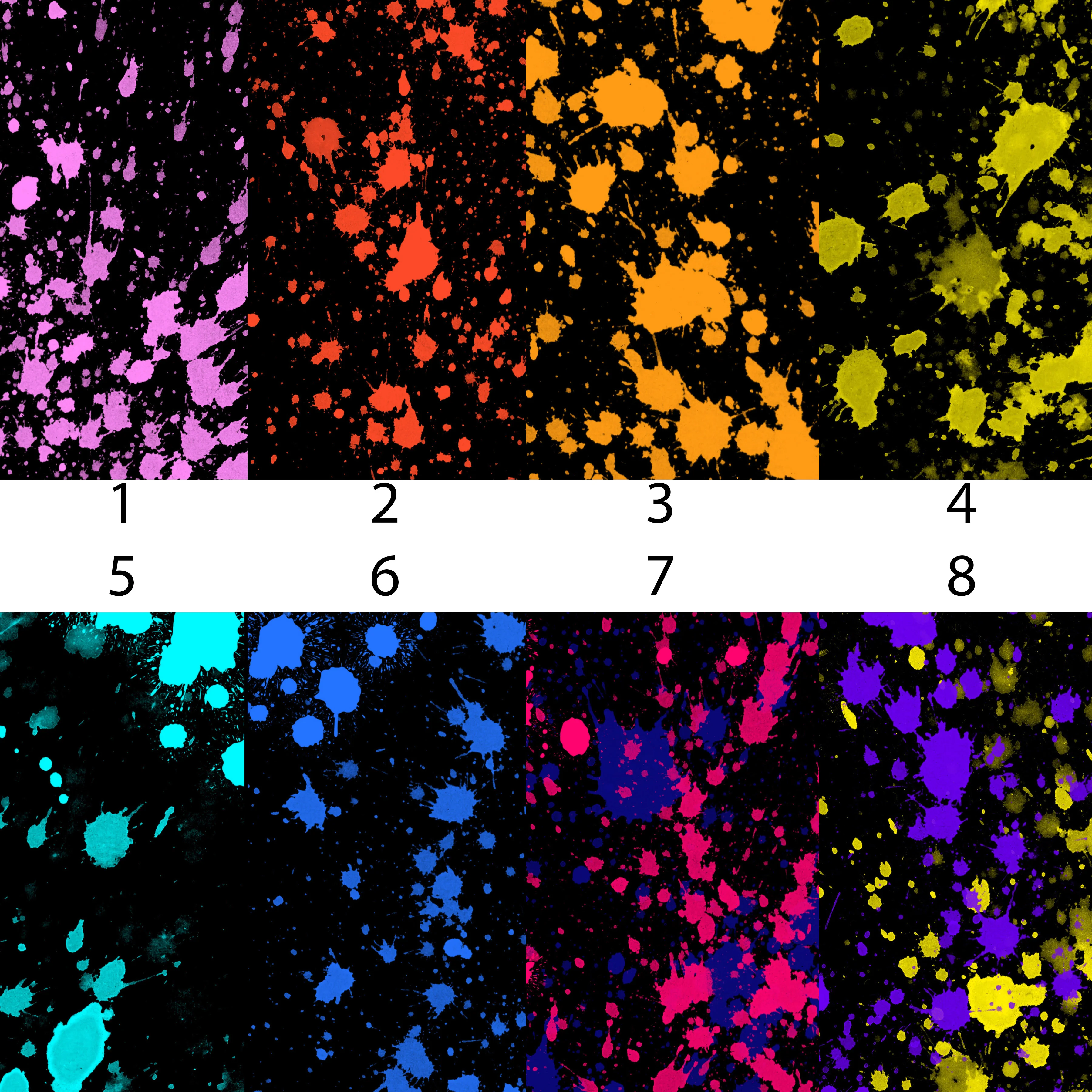 Neon Paint Splatters Vinyl