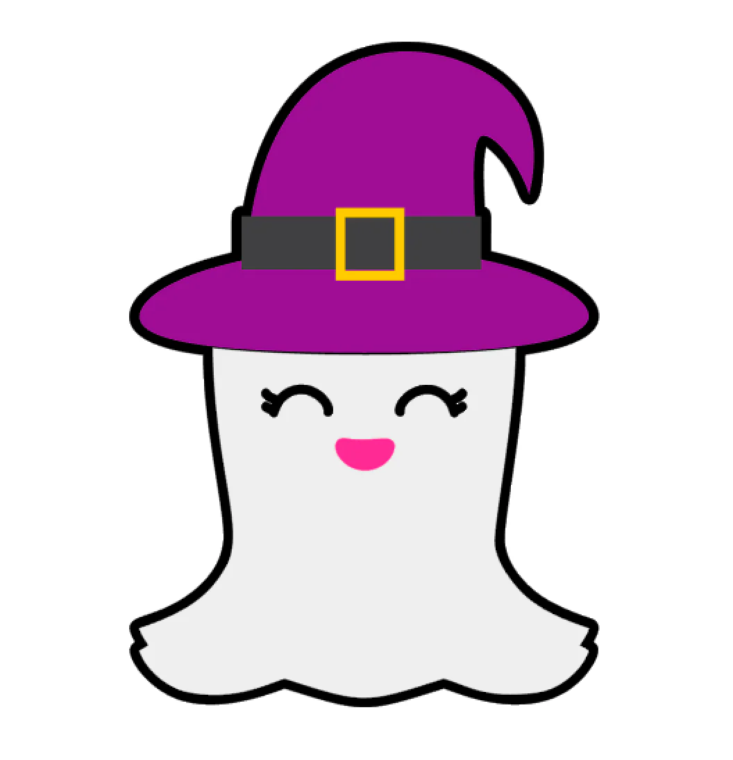 Cute Ghost Witch Acrylic Blank - Image 2