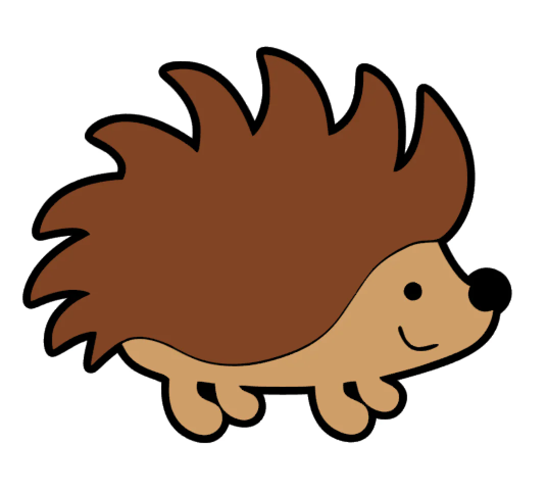 Cute Porcupine Acrylic Blank - Image 2