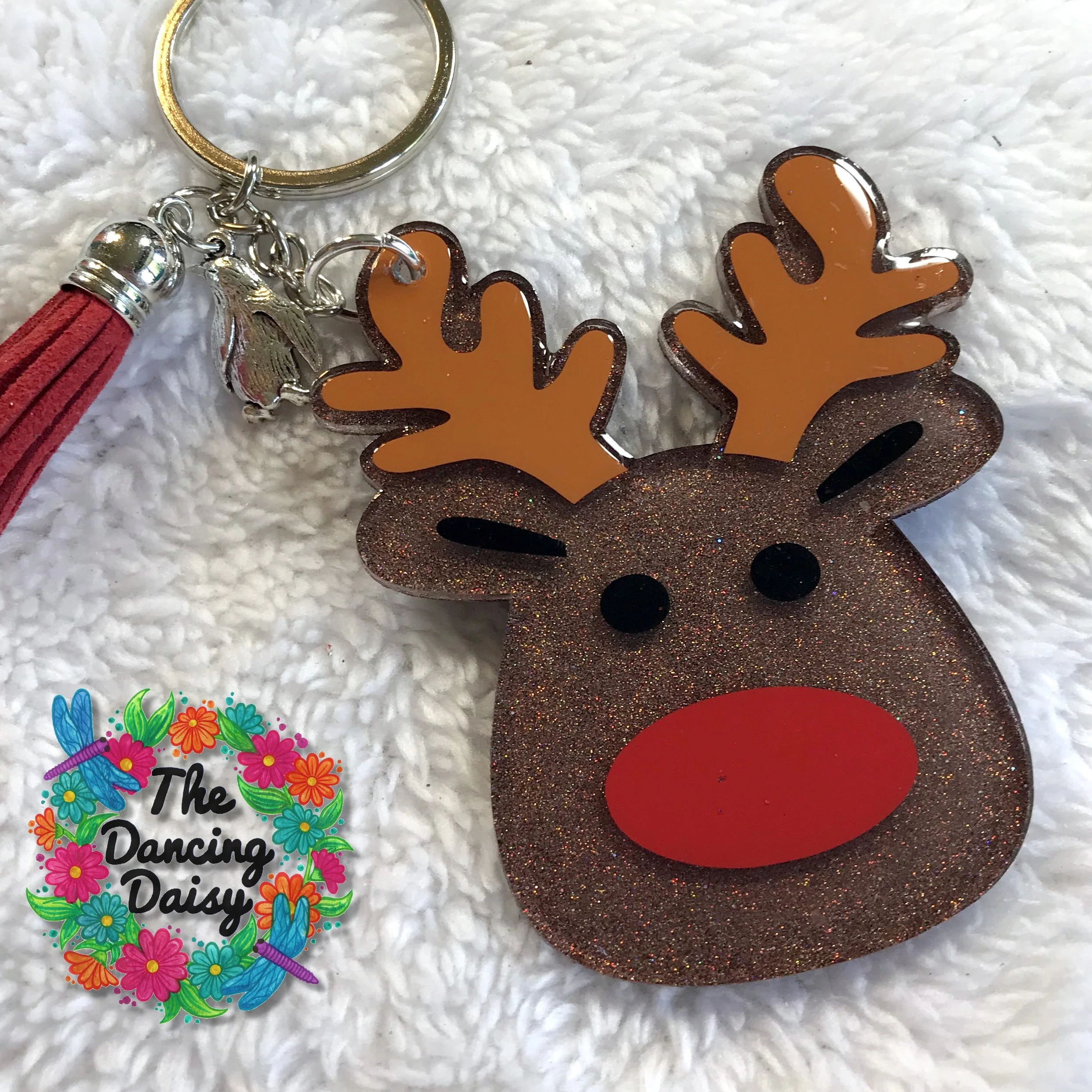 Cute Rudolph Reindeer Acrylic Blank - Image 3